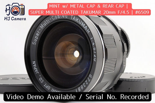 [Mint] Pentax Super Multi Coated Takumar 20mm f4.5 MF Ultra Wide M42 Lens Japan