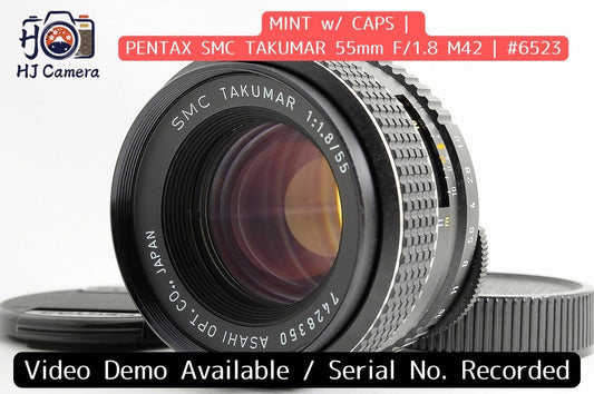 [Mint w/ Caps] Pentax SMC Takumar 55mm f1.8 MF Standard Prime Lens M42 Japan