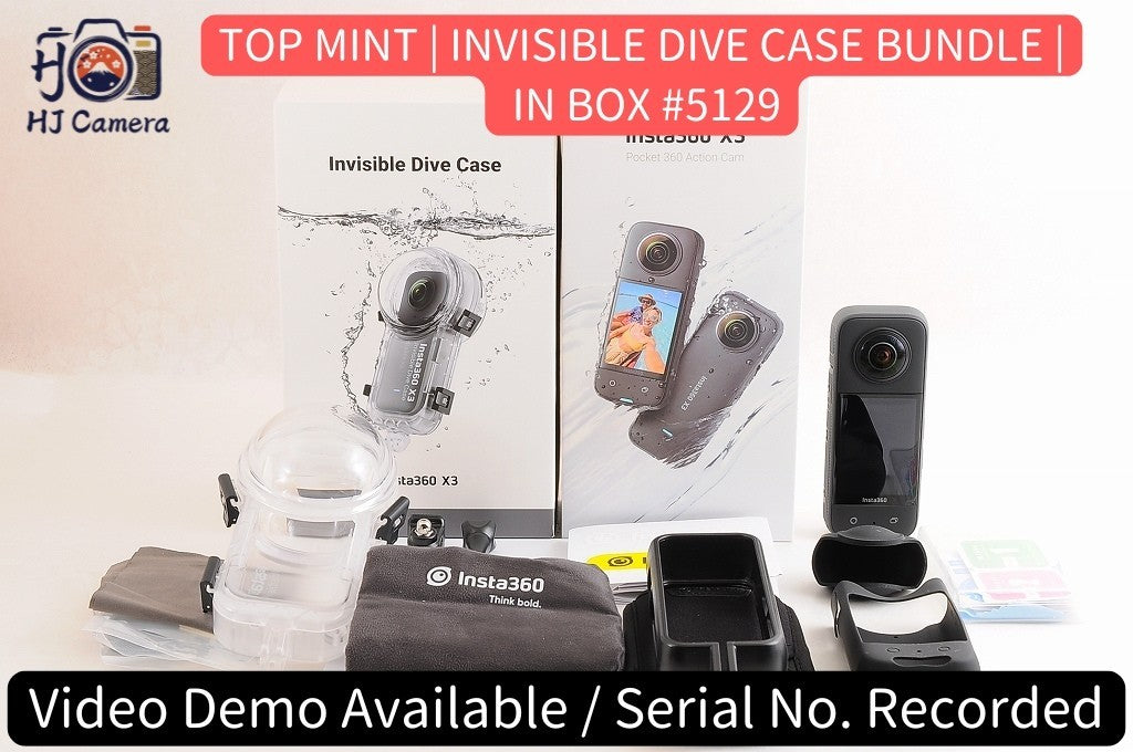 [TOP MINT Boxed] Insta360 X3 5.7K Action Camera Invisible Dive Case Japan