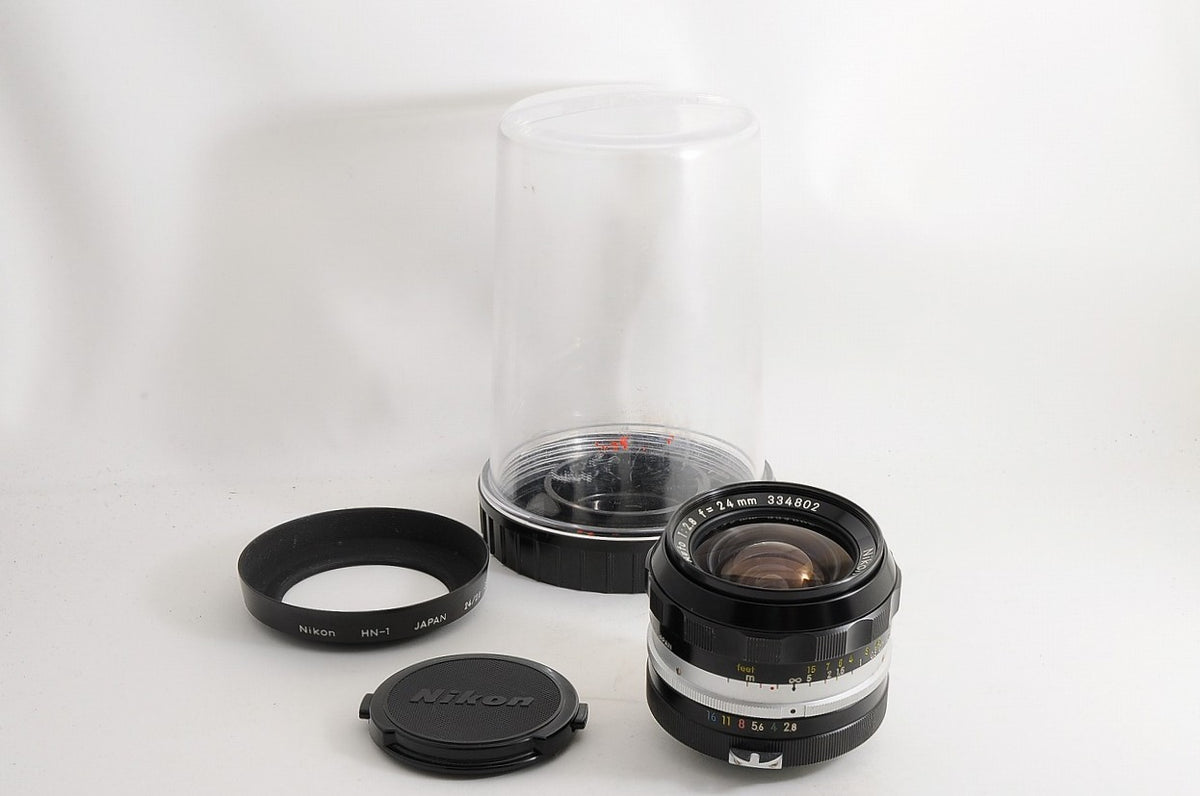 [Mint Hood Case] Nikon Non-AI Nikkor-N Auto 24mm f/2.8 Wide MF Lens Nikon F Jp