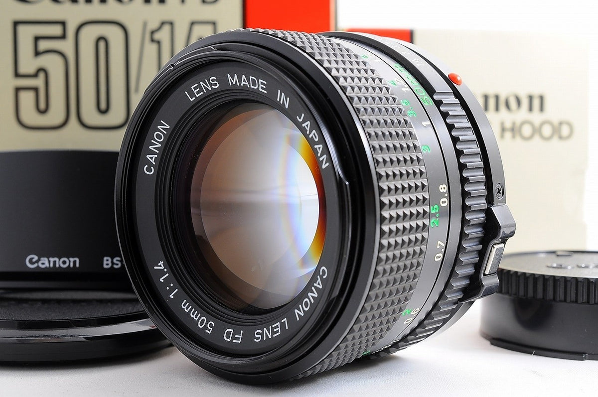 [Super Rare Unused] Canon New FD nFD 50mm f1.4 Lens BS-52 Hood In Box From Japan