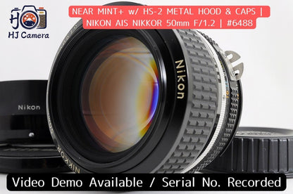 [Near Mint+ w/HS-2 Hood] Nikon AIS Nikkor 50mm f1.2 Fast MF Standard Lens Japan