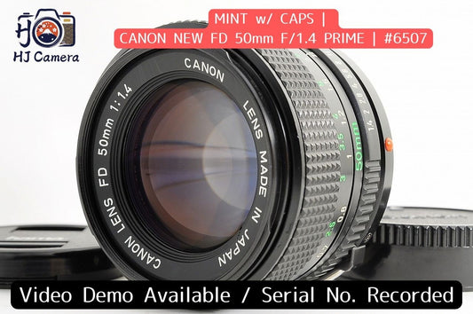 [Mint w/ Caps] Canon New FD NFD 50mm f1.4 Fast MF Standard Prime Lens Japan
