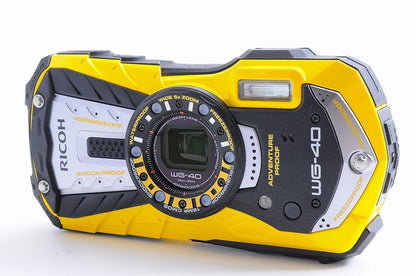 [NEAR UNUSED] Ricoh WG-40 Yellow Waterproof Shockproof Digicam Full HD Japan