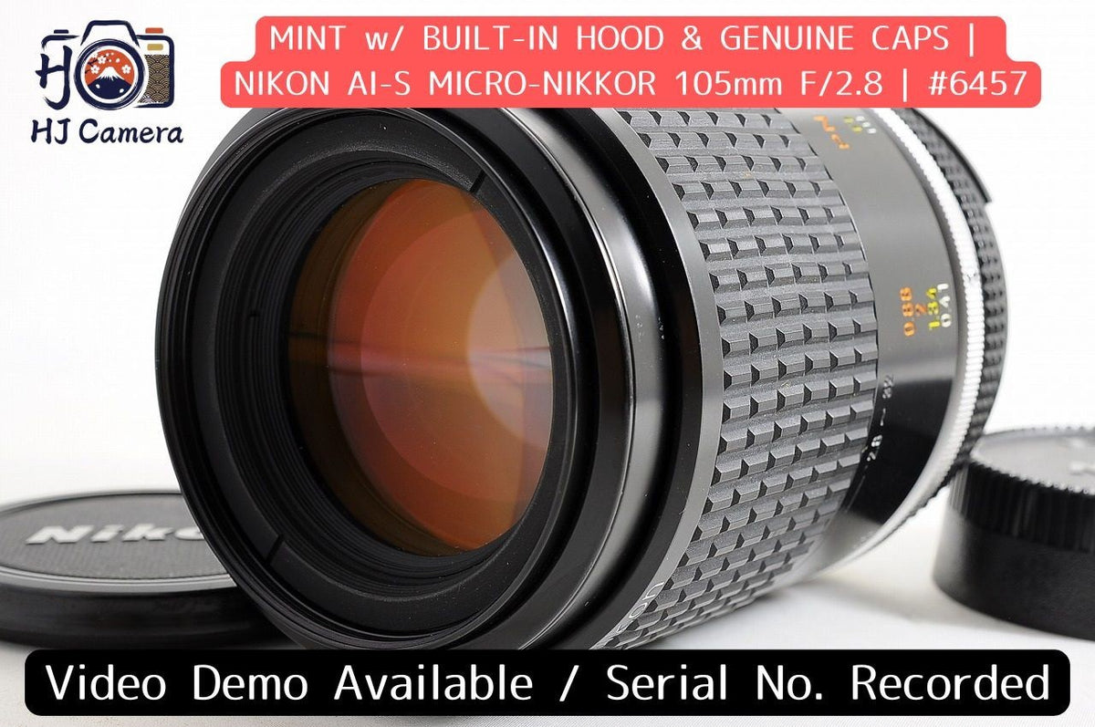 [Mint w/ Built-in Hood] Nikon AIS Micro NIKKOR 105mm f2.8 MF Macro Prime Lens Jp