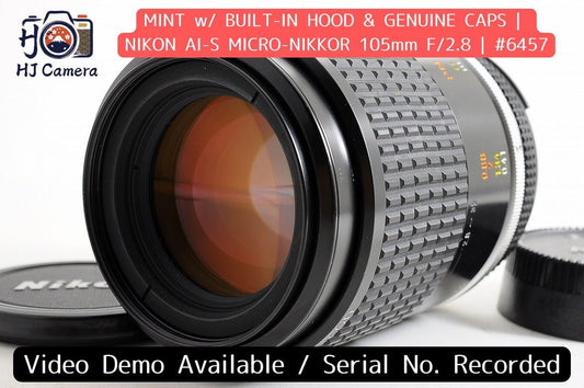 [Mint w/ Built-in Hood] Nikon AIS Micro NIKKOR 105mm f2.8 MF Macro Prime Lens Jp
