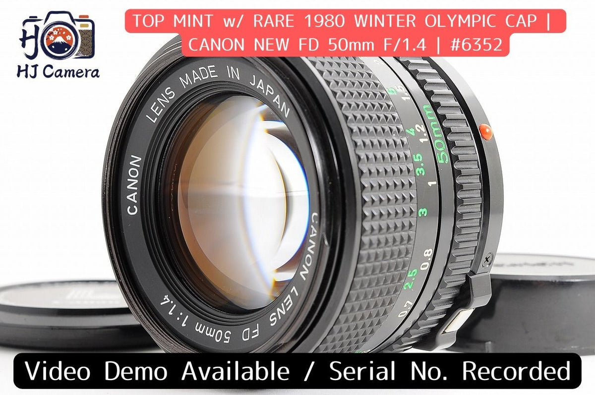 [Top Mint] Canon New FD nFD 50mm f/1.4 Fast MF Lens 1980 Olympic Cap Japan