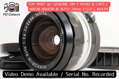 [Top Mint HN-1 Hood] Nikon Non-AI Nikkor-N Auto 24mm f/2.8 Wide MF Lens Japan