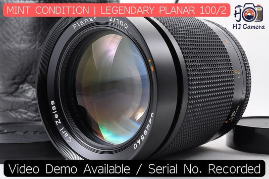 [Mint w/ Case] Contax Carl Zeiss Planar T* 100mm f/2 AEG Fast MF CY Lens Japan