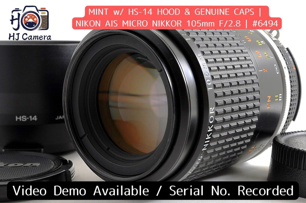 [Mint w/ HS-14 Hood] Nikon AIS Micro NIKKOR 105mm f2.8 MF Macro Lens Japan