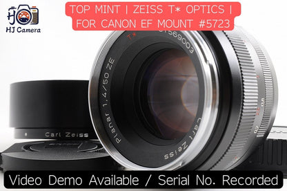 [TOP MINT] Carl Zeiss Planar T* 50mm f/1.4 ZE Fast Lens Canon EF Mount Japan
