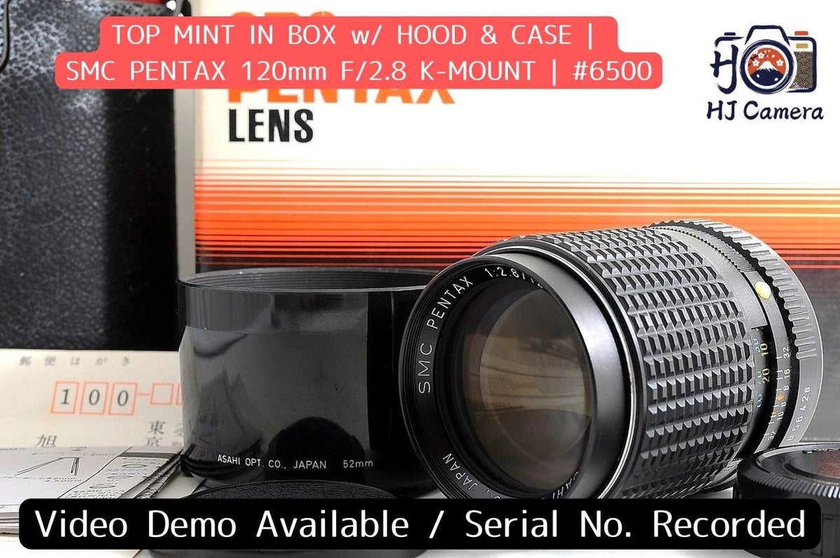 [Rare Top Mint in Box w/Hood Case] SMC Pentax 120mm f2.8 K Mount Prime Lens Jp