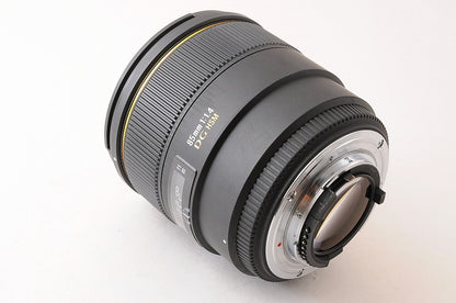 [MINT w/ Hood] Sigma 85mm f/1.4 EX DG HSM Fast AF Lens Nikon F Mount Japan
