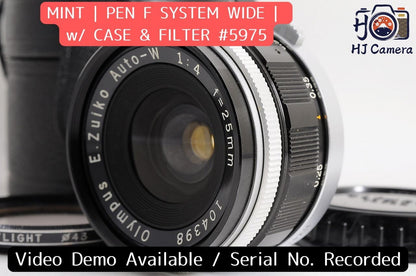 [Mint Case Filter] Olympus Pen F E.Zuiko Auto-W 25mm f/4 Wide MF Pen F Japan