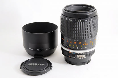 [Mint w/ HS-14 Hood] Nikon AIS Micro NIKKOR 105mm f2.8 MF Macro Lens Japan