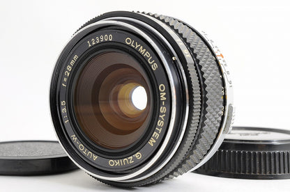 [Near Mint w/Caps] Olympus OM-System G.Zuiko Auto-W 28mm f3.5 MF Wide Lens Japan