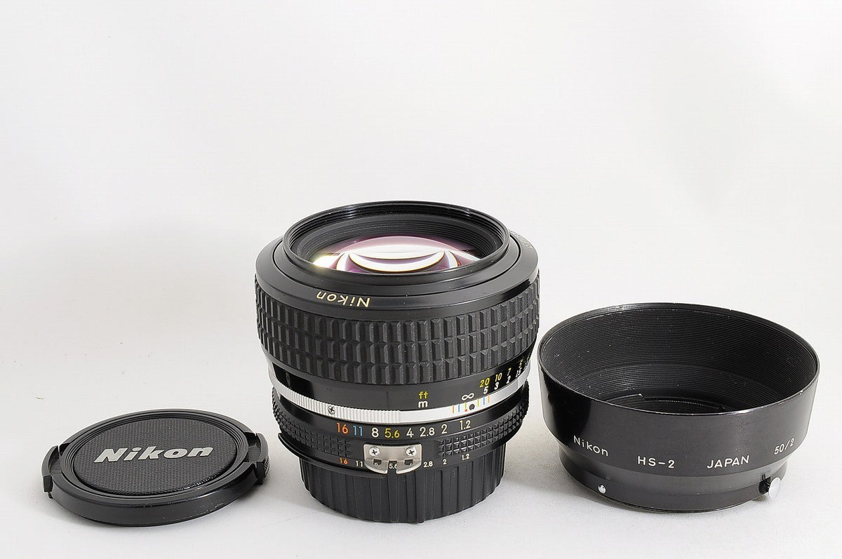 [Near Mint+ w/HS-2 Hood] Nikon AIS Nikkor 50mm f1.2 Fast MF Standard Lens Japan