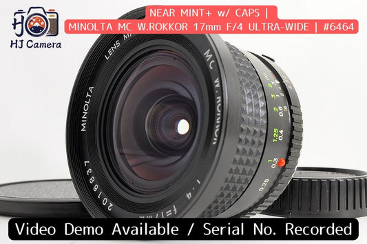 [Near Mint+ w/Caps] Minolta MC W.Rokkor 17mm f4 MF Ultra Wide Angle Prime Japan