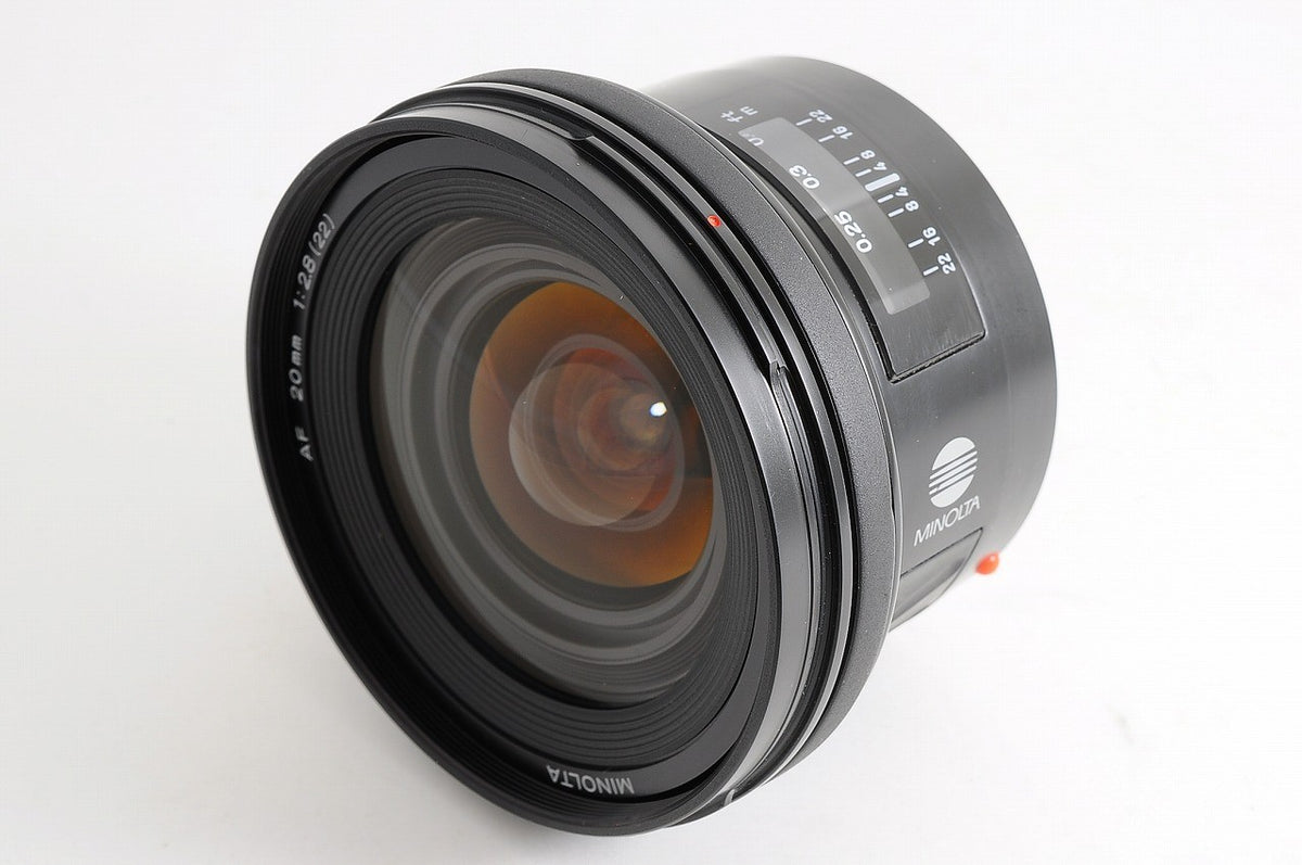 [TOP MINT w/ Hood] Minolta AF 20mm f/2.8 Ultra-Wide Lens Sony Minolta A Japan