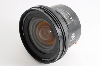 [TOP MINT w/ Hood] Minolta AF 20mm f/2.8 Ultra-Wide Lens Sony Minolta A Japan