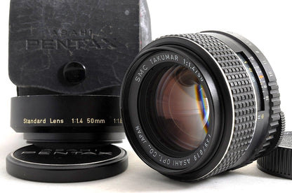 [NEAR MINT+ Hood Case] Pentax SMC Takumar 50mm f/1.4 Fast MF Lens M42 Japan