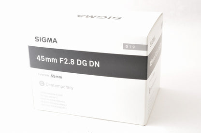 [UNUSED TOP MINT] Sigma 45mm f/2.8 DG DN Contemporary Lens Sony E Mount Japan