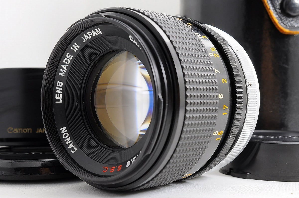 [O Mark Near Mint+ w/Hood Case] Canon FD 100mm f2.8 SSC MF Portrait Lens Japan