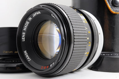[O Mark Near Mint+ w/Hood Case] Canon FD 100mm f2.8 SSC MF Portrait Lens Japan
