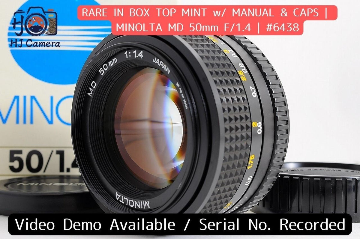 [Top Mint Boxed] Minolta New MD 50mm f/1.4 Fast MF Lens Minolta MD Mount Japan