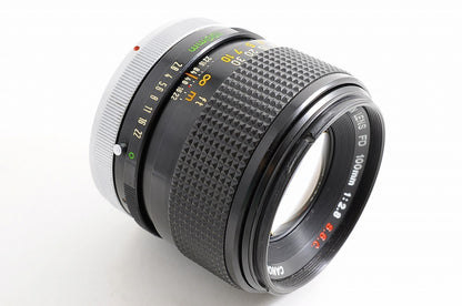 [O Mark Near Mint+ w/Hood Case] Canon FD 100mm f2.8 SSC MF Portrait Lens Japan