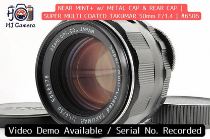 [Near Mint+ w/Caps] Pentax Super Multi Coated Takumar 50mm f1.4 MF Lens M42 Jp