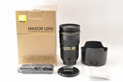 [TOP MINT Boxed] Nikon AF-S Nikkor 24-70mm f/2.8G ED N Lens HB-40 Hood Japan