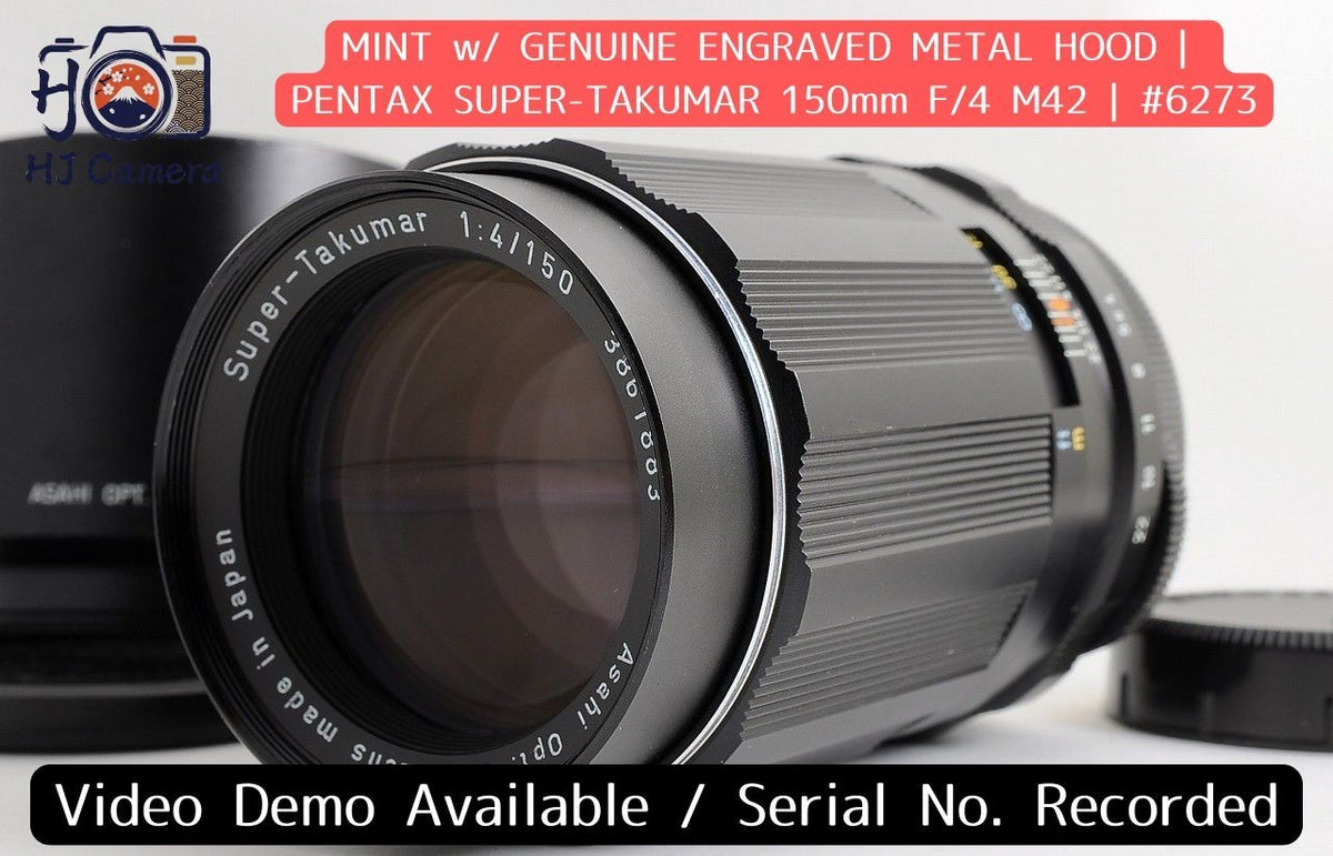 [Mint w/ Hood] Pentax Super Takumar 150mm f/4 Telephoto MF Lens M42 Screw Japan