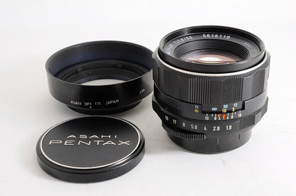 [Near Mint+ w/Hood] Pentax SMC Takumar 55mm f1.8 MF M42 Prime Lens Japan
