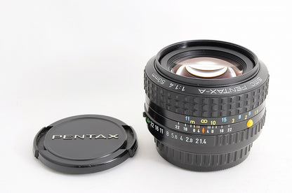 [Mint w/ Caps] SMC Pentax A 50mm f1.4 Fast MF Standard Prime Lens K Mount Japan