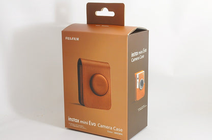 [Brand New] Fujifilm Instax Mini Evo Hybrid Camera w/ Genuine Case Brown Japan