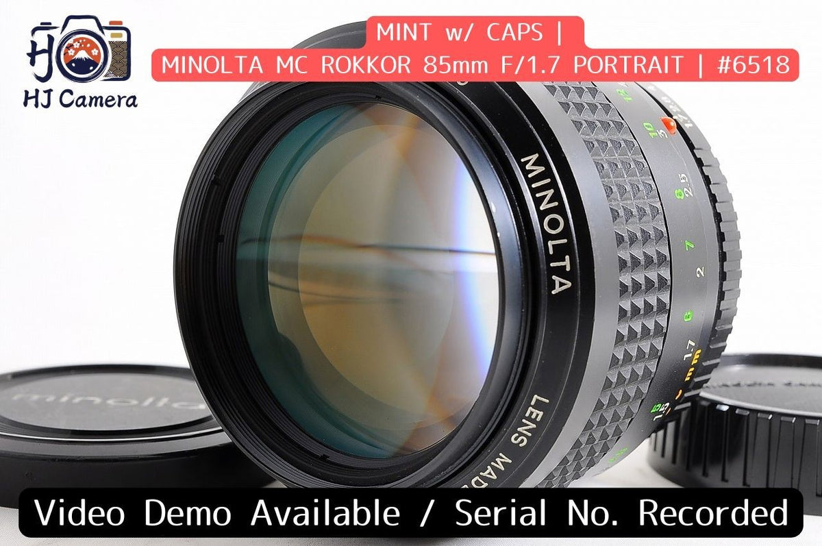 [Mint w/ Caps] Minolta MC Rokkor 85mm f1.7 Fast MF Portrait Prime Lens Japan