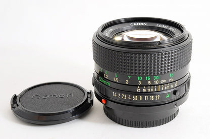 [Top Mint w/ Caps] Canon New FD nFD 50mm f1.4 Fast MF Standard Prime Lens Japan