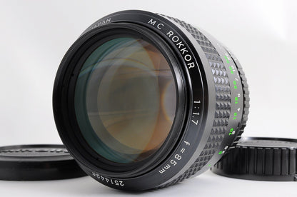 [MINT] Minolta MC Rokkor 85mm f/1.7 Fast MF Lens Minolta SR MD Mount Japan
