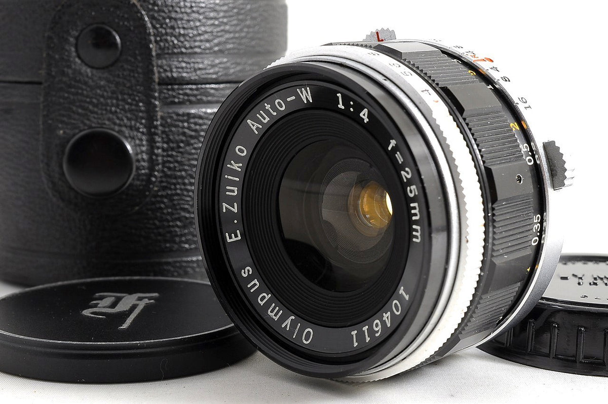 [MINT w/ Case] Olympus Pen F E.Zuiko Auto-W 25mm f/4 Wide MF Lens Pen F Japan