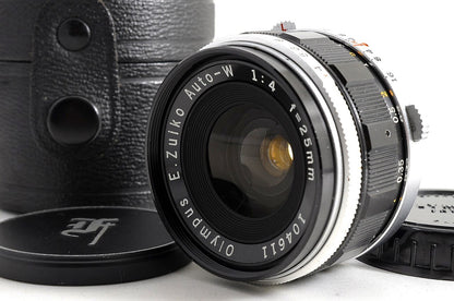 [MINT w/ Case] Olympus Pen F E.Zuiko Auto-W 25mm f/4 Wide MF Lens Pen F Japan