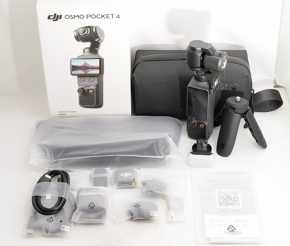 [Unused] DJI Osmo Pocket 4 Creator Combo 4K Handheld Gimbal Action Camera Japan