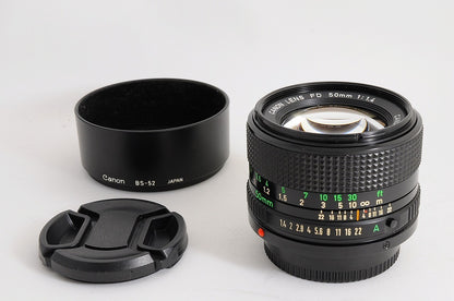 [TOP MINT BS-52] Canon New FD nFD 50mm f/1.4 Fast MF Lens Canon FD Mount Japan