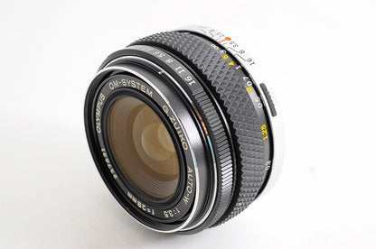 [Near Mint+ w/Filter Caps] Olympus OM-System G.Zuiko Auto-W 28mm f3.5 MF Lens Jp