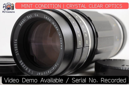 [Mint] Pentax Tele-Takumar 200mm f/5.6 Telephoto MF Lens M42 Screw Mount Japan