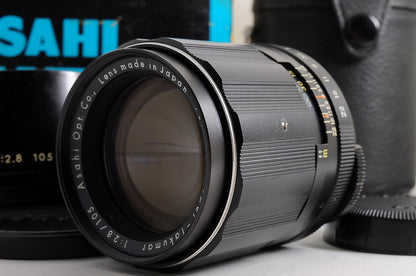 [MINT Boxed Case] Pentax Super Takumar 105mm f/2.8 Telephoto MF Lens M42 Japan