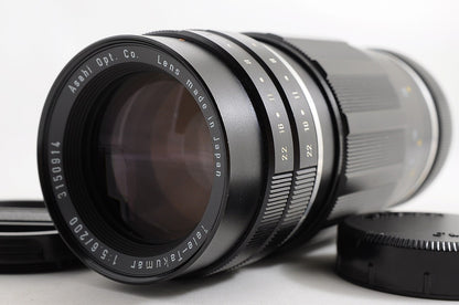 [Mint] Pentax Tele-Takumar 200mm f/5.6 Telephoto MF Lens M42 Screw Mount Japan