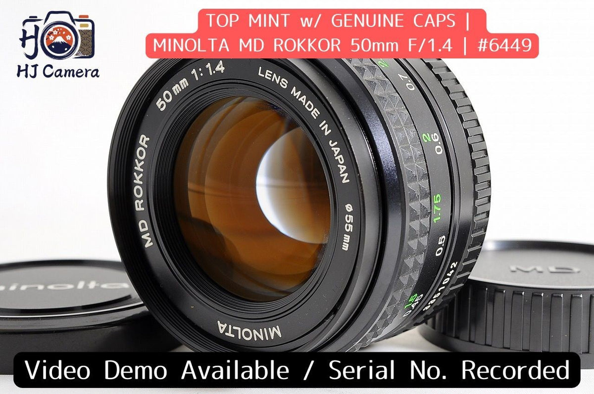 [Top Mint Caps] Minolta MD Rokkor 50mm f/1.4 Fast MF Lens Minolta MD Mount Japan